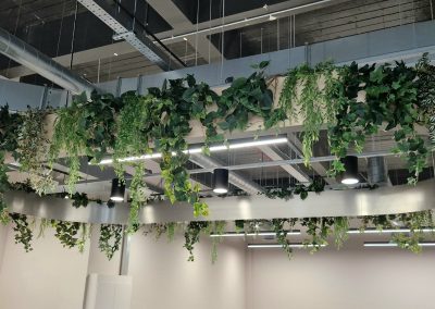 Feature Ceiling Rafts & Bespoke Office Tea-Point