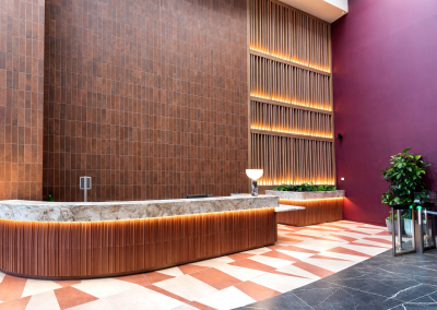 Where Curves Welcome You – Reception & Common Areas Joinery